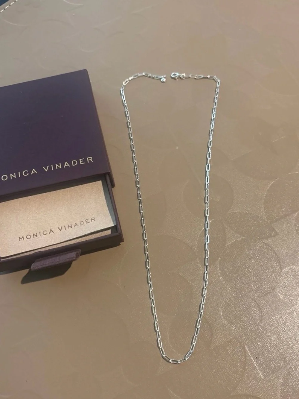 New MONICA VINADER SS 18” Paperclip Chain Necklace